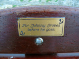 Dedication on the seat