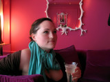 A glass of bubbly in the boutique hotel