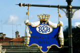 Ornate hotel sign