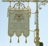 White hotel sign
