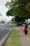 Looking Mauka up Punahou Street.