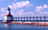 light on east sea wall pier