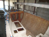 bow bulkheads & fwd cabin being fitted
