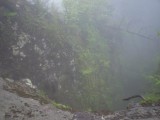 Looking down from a cliff.