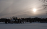 Winter Sky Over the Mill Pond Church  ~  January 25