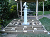 Floor frame finished & pier mounted on base