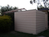 Roof frame fully open postion