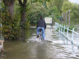 Tides over 5 metres flood the pavement.