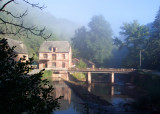 Brume matinale, Conques,  France