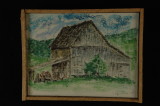 barn on guston (watercolor on canvas) 8.5 x 11