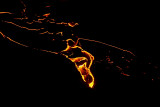 lava flow at night
