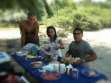 2007 Bluffers Beach - Elizabeth, Desmond & I