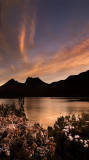 Cradle Mt and Dove Lake at sunset