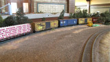 Weathered freight cars at Jere Ingram's Hearst.