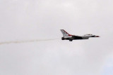 The Thunderbirds fly F-16 Fighting Falcons