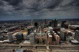 Downtown St. Louis skyline from the Arch