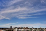 Downtown San Jose, California as seen from Spartan Stadium