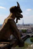 Notre-Dame gargoyle and the Eiffel Tower