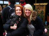 Hayley (holding Lucy) and Sarah at Polar Bear Run