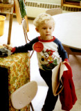 Dan on first day of nursery school - 1984