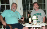 Brothers on wine & stogie night