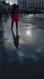 Girl in a red coat