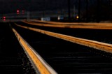 Railroad Tracks at Sunset