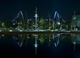 Main Olympic Stadium night,  Olympic Stadium of Athens