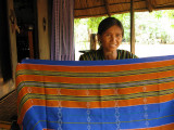 Beautiful handwoven cloth made by this woman in the village