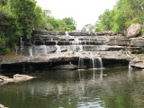 Lunch at the waterfall- beautiful!  There were butterflies everywhere!