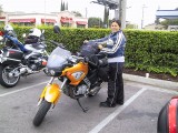 Veronica and her BMW 650CS...