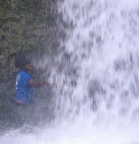 Devina in the waterfall