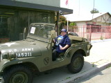 Robert in a 1953 Willis Jeep.