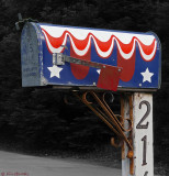 Painted _ Patriotic Mailbox