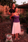 In luv & seeing their dreams in the sunset in the garden of eden