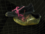 Discarded trainers
