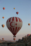 Take off in front of Goreme Open Air Museum