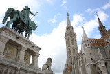 Matyas Church and statue of St Stephen