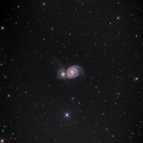 THIS IS M51 WHIRLPOOL GALAXY-CAN YOU SEE THE SPIRAL ARMS