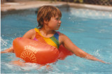 Erica on the pool saddle