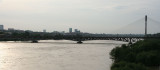 High level of Vistula River in Warsaw