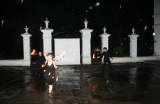 Dance with fire in rain