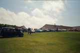 Old cars at ruins of Castle