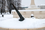 Sundial In The Snow