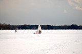 Ice Boat On The Lake