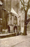 Delft, prot gem Oude Kerk ingang, circa 1970