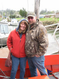 Byron and Judy Miller aboard Jims 29-footer.