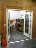 Entry to shop area, off boat shed.