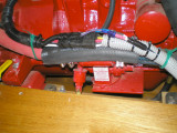 Westerbeke-provided harness to instr. panel; breaker protection on engine; chafe protection underneath.