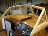 The whole shebang; sliding door area painted; the lower track can be permanently glued in place.